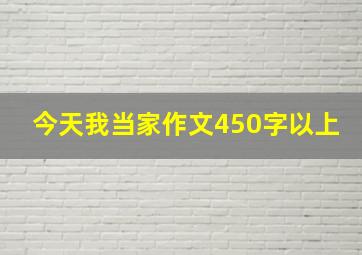 今天我当家作文450字以上