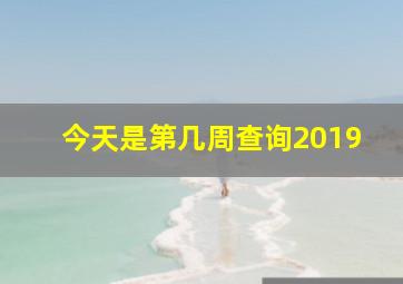 今天是第几周查询2019