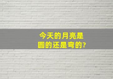 今天的月亮是圆的还是弯的?