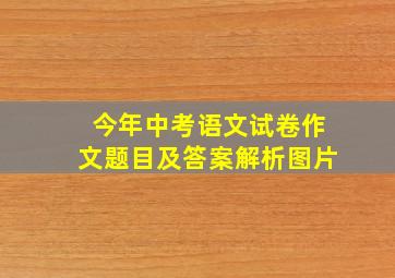 今年中考语文试卷作文题目及答案解析图片