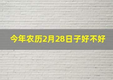 今年农历2月28日子好不好