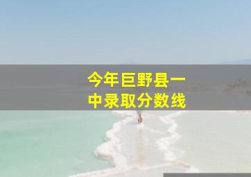 今年巨野县一中录取分数线