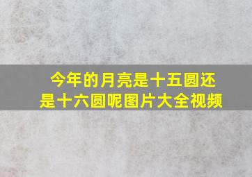 今年的月亮是十五圆还是十六圆呢图片大全视频