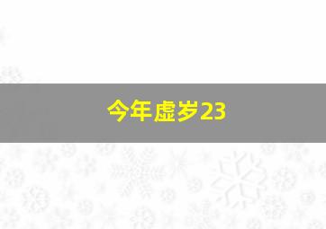 今年虚岁23