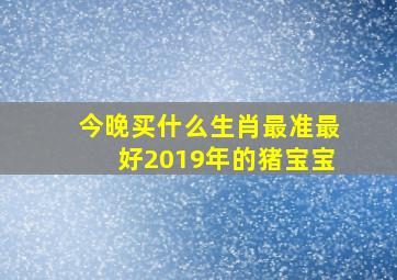 今晚买什么生肖最准最好2019年的猪宝宝