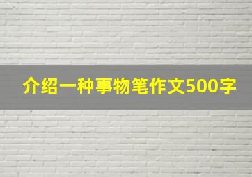 介绍一种事物笔作文500字