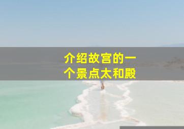 介绍故宫的一个景点太和殿