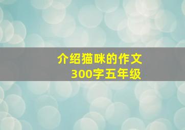 介绍猫咪的作文300字五年级