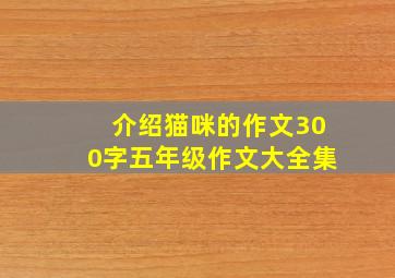 介绍猫咪的作文300字五年级作文大全集