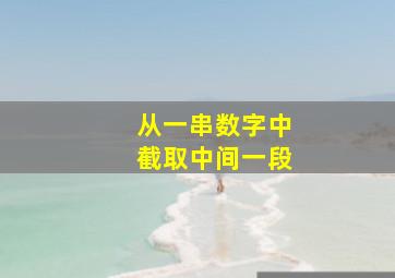 从一串数字中截取中间一段