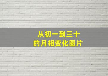 从初一到三十的月相变化图片