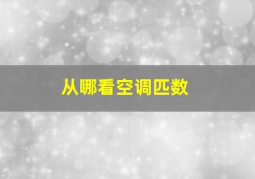 从哪看空调匹数