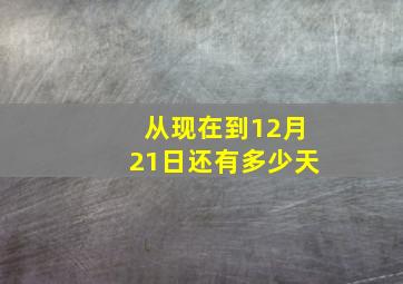 从现在到12月21日还有多少天