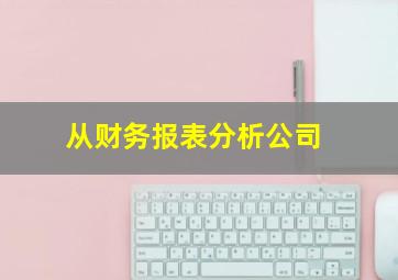 从财务报表分析公司