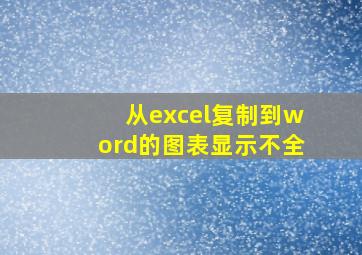 从excel复制到word的图表显示不全