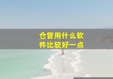 仓管用什么软件比较好一点