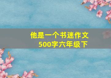 他是一个书迷作文500字六年级下