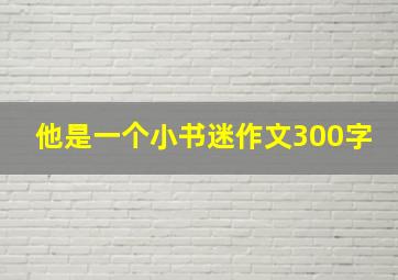 他是一个小书迷作文300字