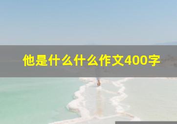 他是什么什么作文400字