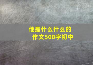 他是什么什么的作文500字初中