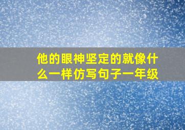 他的眼神坚定的就像什么一样仿写句子一年级