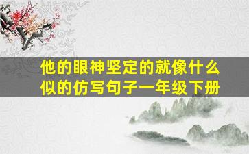 他的眼神坚定的就像什么似的仿写句子一年级下册