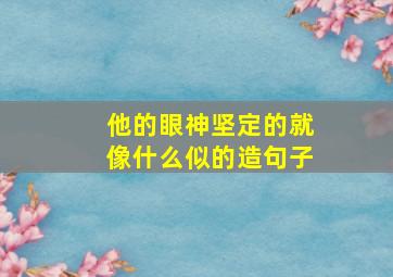 他的眼神坚定的就像什么似的造句子