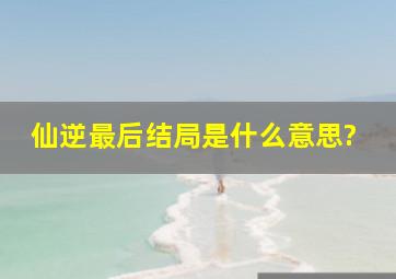 仙逆最后结局是什么意思?