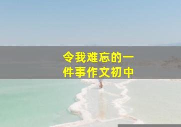 令我难忘的一件事作文初中