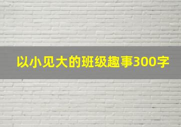 以小见大的班级趣事300字