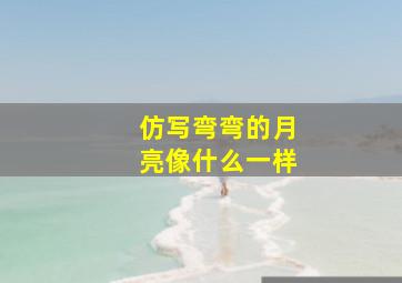 仿写弯弯的月亮像什么一样