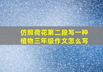 仿照荷花第二段写一种植物三年级作文怎么写