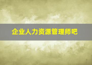 企业人力资源管理师吧