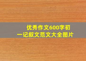 优秀作文600字初一记叙文范文大全图片