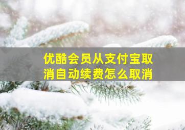 优酷会员从支付宝取消自动续费怎么取消