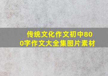 传统文化作文初中800字作文大全集图片素材