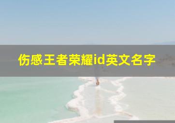 伤感王者荣耀id英文名字