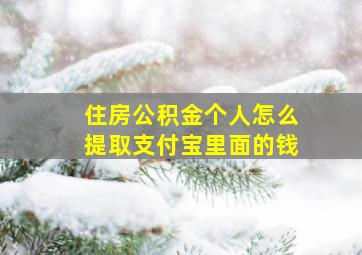 住房公积金个人怎么提取支付宝里面的钱