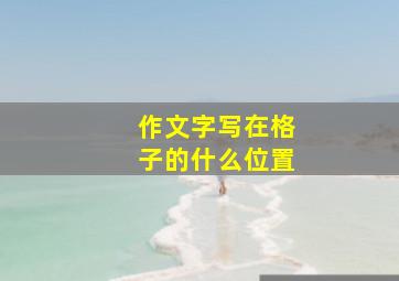 作文字写在格子的什么位置