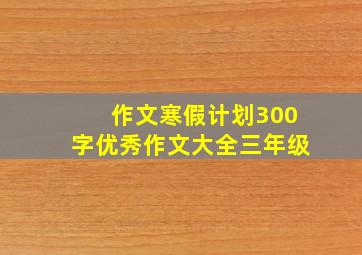 作文寒假计划300字优秀作文大全三年级