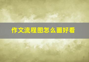 作文流程图怎么画好看