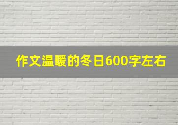 作文温暖的冬日600字左右