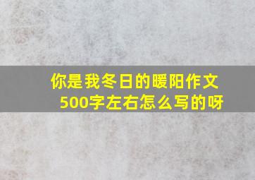 你是我冬日的暖阳作文500字左右怎么写的呀