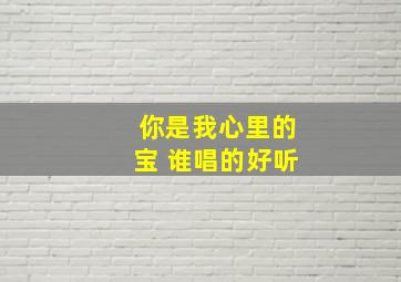 你是我心里的宝 谁唱的好听