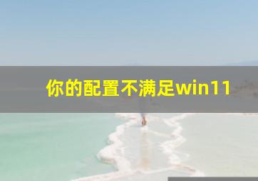 你的配置不满足win11