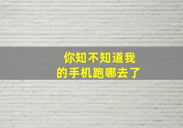 你知不知道我的手机跑哪去了