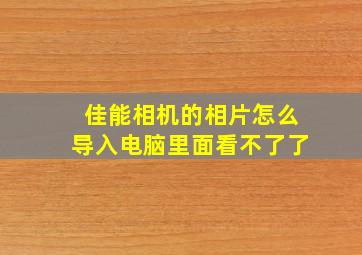 佳能相机的相片怎么导入电脑里面看不了了