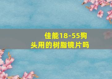 佳能18-55狗头用的树脂镜片吗