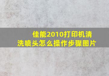 佳能2010打印机清洗喷头怎么操作步骤图片