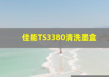 佳能TS3380清洗墨盒